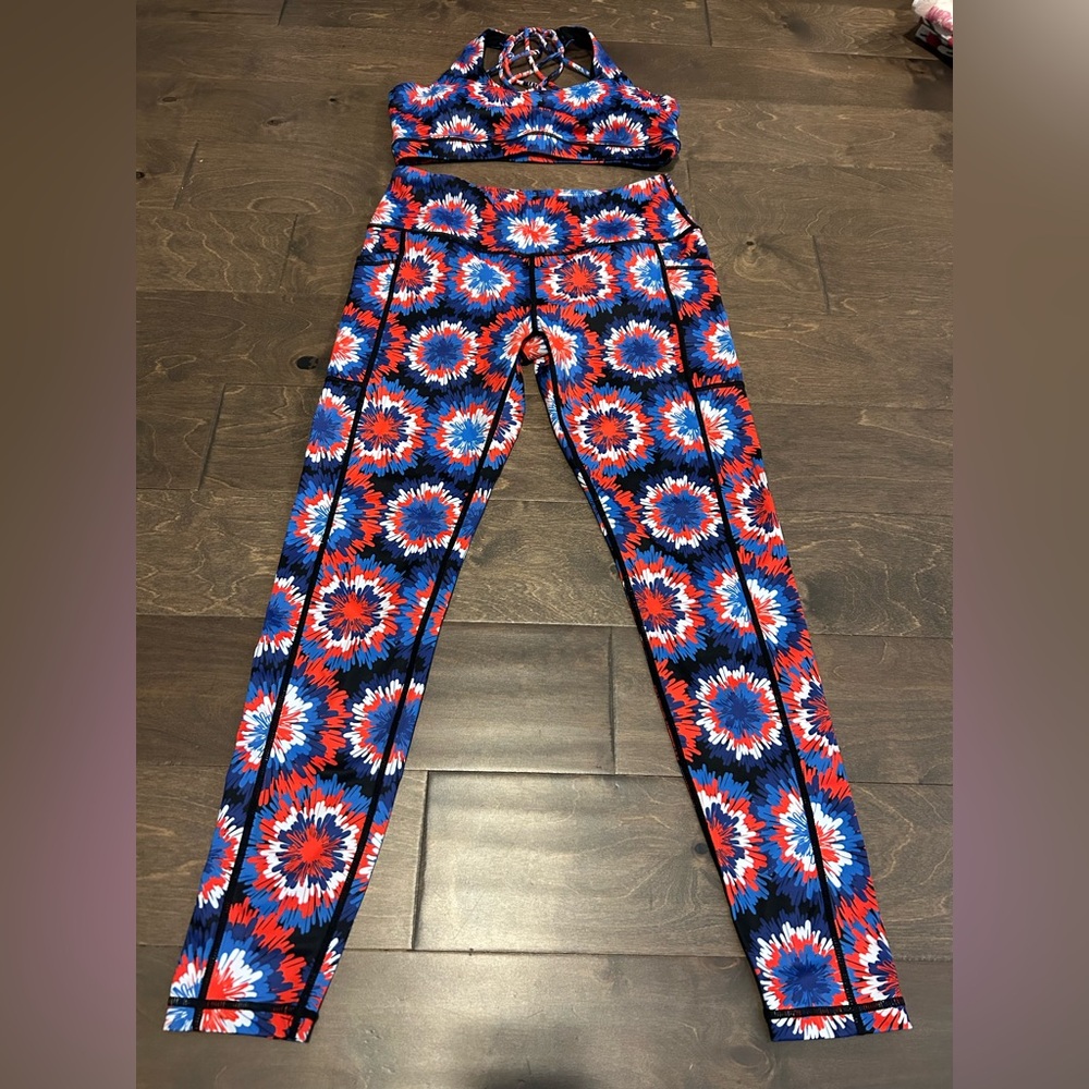 CVG Fireworks Bra and Leggings Set Size Medium
